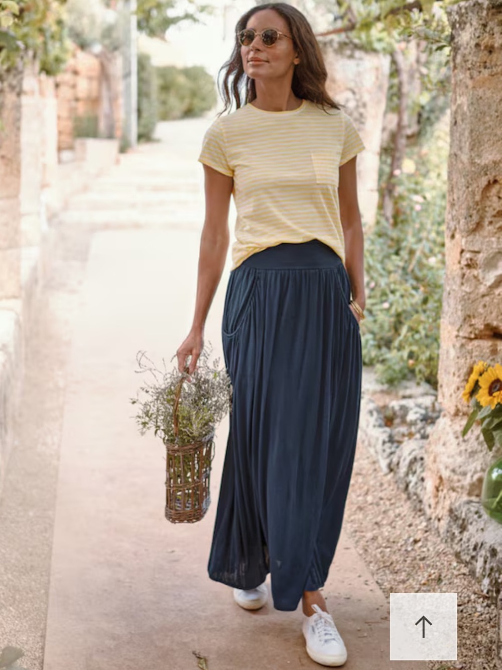 GARNET HILL Favorite Maxi Skirt in Dark Ashwood, size PM